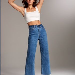 Denim Forum The Farrah High Rise Wide Leg